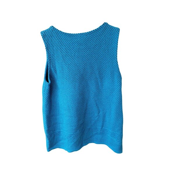 Tahari ASL Baltic Blue Sleeveless Knit Top XS New With Tags Retails $139 - Picture 2 of 4